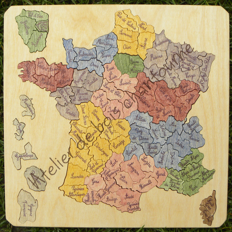 Puzzle Carte de la France en bois